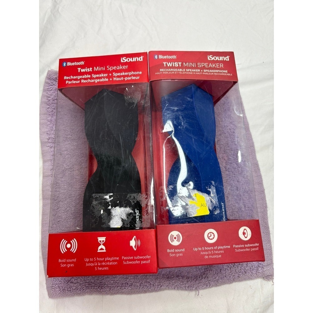 NWT Set of 2 twist mini Bluetooth speakers